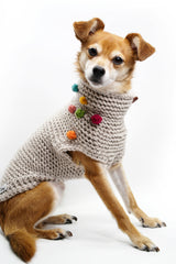 TOGGLE & BOBBLE KNIT SWEATER