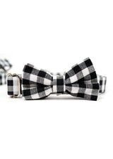 BLACK AND WHITE ORGANIC CHECK COLLAR