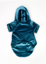 TEAL VELOUR HOODIE