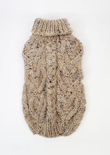 ARAN HEART SWEATER | NUTBREAD TWEED