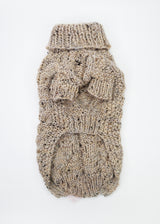 ARAN HEART SWEATER | NUTBREAD TWEED