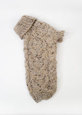 ARAN HEART SWEATER | NUTBREAD TWEED