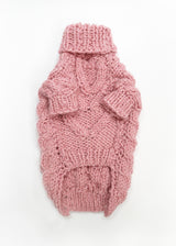ARAN HEART SWEATER | PINK PEONY