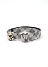 GREY PLAID BOW TIE CAT COLLAR