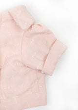LIGHT PINK & WHITE COTTON JACKET