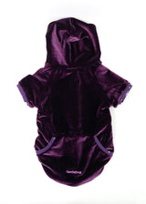 PURPLE VELOUR HOODIE