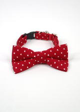 WHITE HEART BOW TIE COLLAR