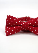 WHITE HEART BOW TIE COLLAR