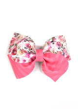 PINK ROSY POSIE HAIR BOW