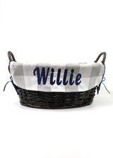 PLAID TOY BASKET