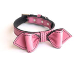 MARTINI LEATHER BOW TIE COLLAR PASTEL COLLECTION