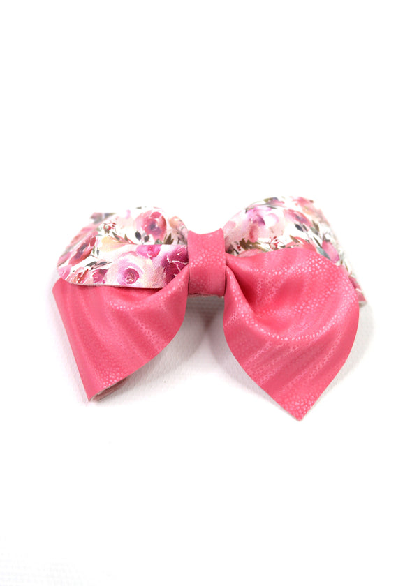 PINK ROSY POSIE HAIR BOW